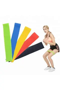 Pilates Squat Aerobik Direnç Lastiği 5 Li Paket