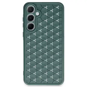 Samsung Galaxy A55 5g Kılıf Petek Silikon Kapak - Koyu Yeşil