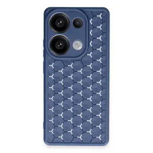 Xiaomi Redmi Note 13 Pro 4g Kılıf Petek Silikon Kapak - Lacivert