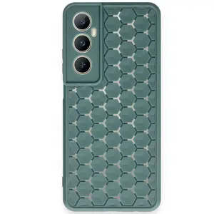 Realme C65 Kılıf Petek Silikon Kapak - Koyu Yeşil