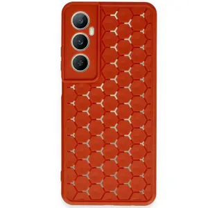 Realme C65 Kılıf Petek Silikon Kapak - Kırmızı