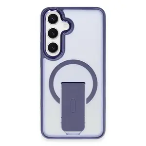 Samsung Galaxy S24 Tork Magsafe Standlı Kapak - Lacivert