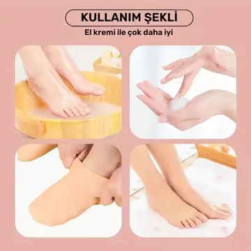 Ekstra Kalın Silikon Jel Ayak Nemlendirici Çorap