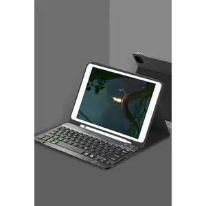 İpad 5 Air 9.7 Kılıf Kc01 Smart Klavyeli Tablet Kılıfı - Siyah