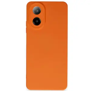 Oppo A38 Kılıf Nano İçi Kadife Silikon - Turuncu