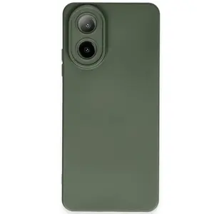 Oppo A38 Kılıf Nano İçi Kadife Silikon - Koyu Yeşil