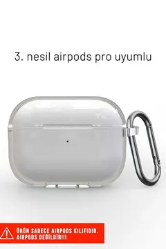 Airpods Pro 3. Nesil İle Uyumlu Şeffaf Cyrstal Clear Ultra Berrak Kılıf ( Kulaklık Değildir )