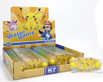 Pikachu Baskılı Sulu Oyun - Şeffaf Gövdeli Dikdörtgen El Konsolu Su Oyunu
