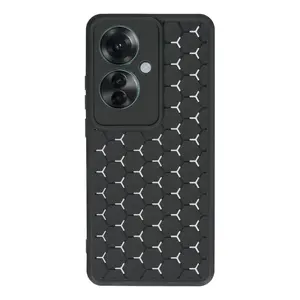 Oppo Reno 11f Kılıf Petek Silikon Kapak - Siyah