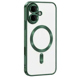 İphone 16 Kılıf Kross Magneticsafe Kapak - Koyu Yeşil