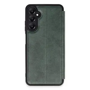 Samsung Galaxy A25 5g Kılıf Flip Cover - Koyu Yeşil