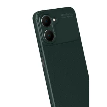 Vivo Y18 Kılıf Auto Focus Karbon Kapak - Koyu Yeşil