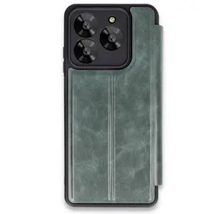 General Mobile Era 50 Kılıf Flip Cover - Koyu Yeşil