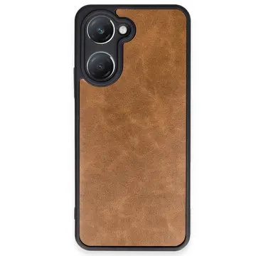 Vivo Y18 Kılıf Aras Deri Kapak - Taba