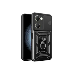 Vivo Y18 Kılıf Pars Lens Yüzüklü Silikon - Siyah