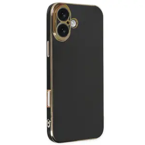 İphone 16 Kılıf Volet Silikon - Siyah