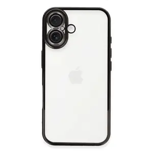 İphone 16 Kılıf Razer Lensli Silikon - Siyah
