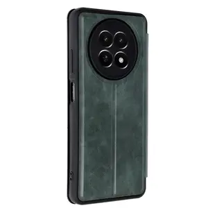 Realme 12 5g Kılıf Flip Cover - Koyu Yeşil