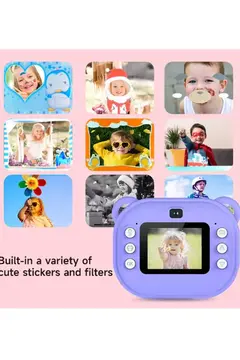 Vothoon Dijital Video Kayıt Fotoğraf Çocuk Kamerası Anlık Termal Resim Kağıt Baskılı