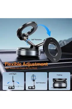 360 Dönebilen Ayarlanabilir Araç Içi Tutucu Kullanılabilen Vakumlu K007 Magsafe Telefon Tutucu