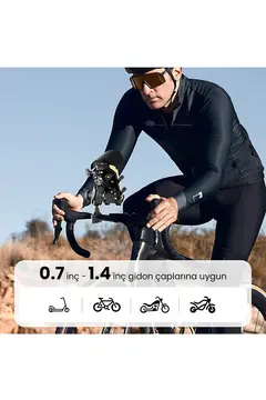 Gidon Bağlantılı Güneş Ve Yağmur Korumalı 360° Derece Ayarlanabilir Motosiklet Bisiklet Telefon Tutucu