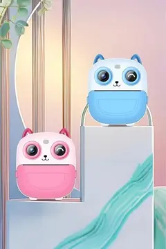 Dijital Video Fotoğraf App Destekli Çocuk Kamerası Termal Resim Kağıt Baskılı Yazıcı Mavi