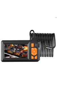 Ekranlı Üç Kameralı Çantalı 10 Metre Sert Kablo Yılan Endoskop Kamera  Sd Kart Girişli 8 Mm 4.3 Inc