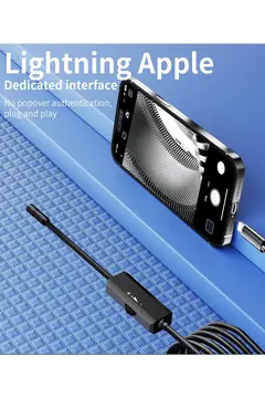 Vothoon Endoskop Yılan Video Kamera İos Uyumlu Led’li 5 Metre 7 Mm Sert Kablo 2mp Full Hd