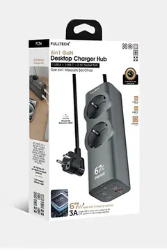 67w Hızlı Şarjlı Akıllı Çoklu Priz – 2000w Güç, 2 Usb-c + 2 Usb-a Çıkışlı, Telefon & Laptop Uyumlu
