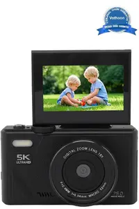 5k 75mp Hd Dijital Kamera 18x Dijital Zoom, Flaşlı,3.0 İnç Ekranlı Fotoğraf Makinesi