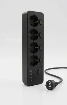 Akım Korumalı 4’lü Priz 2xusb 2xtype-c Çıkış Yüksek Gerilim Koruma Priz Çoğaltıcı