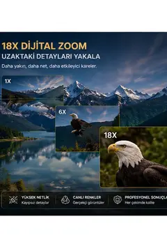 5k 75mp Hd Dijital Kamera 18x Dijital Zoom, Flaşlı,3.0 İnç Ekranlı Fotoğraf Makinesi