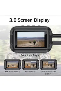 Motosiklet Kamerası Full Hd 1080p,150° Geniş Açı 3.0 Ekran Çift Ön–arka Kamera Wifi Destekli Gprs Özellikli