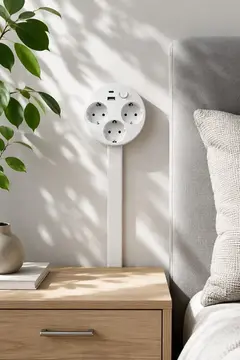 Teleskopik Çoklu Priz, 3’lü Topraklı + Usb-c & Usb-a, Yükseklik Ayarlı, Işıklı Anahtarlı Uzatma Priz