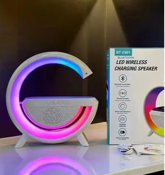 Akıllı Masa Lambası Hoparlör Led Işık & Kablosuz Şarj