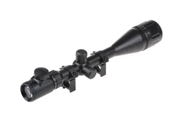 Yüksek Kaliteli 6-24x50 Aoeg Tüfek Dürbünü Çift Işık Kırmızı Yeşil Kaynaklı Zoomlu (b)