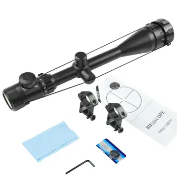 Yüksek Kaliteli 6-24x50 Aoeg Tüfek Dürbünü Çift Işık Kırmızı Yeşil Kaynaklı Zoomlu (b)