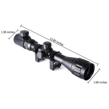 Nikula 3-9x32aoeg Çift Işık Kırmızı Yeşil Kaynaklı Tüfek Dürbünü
