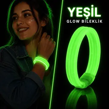 Mavi Kalın Glow Bileklik – Kırılarak Yanan Parti Ve Festival Bilekliği