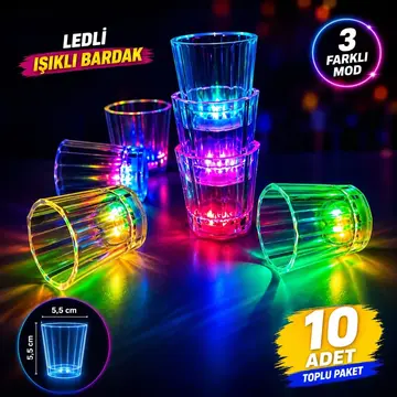 1039lu Led Işıklı Parti Bardağı Seti