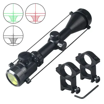 Spike 3-9x50 Zoomlu Keskin Nişancı Tüfek Dürbünü Kırmızı, Yeşil Işık  Çelik Gövde