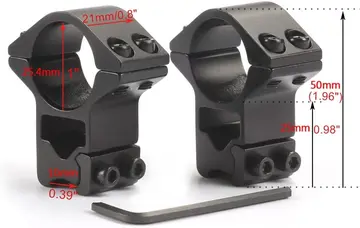Nikula-25.4mm Dürbün İçin 11mm Yüksek Havalı Tüfek / Av Tüfeği Ayağı