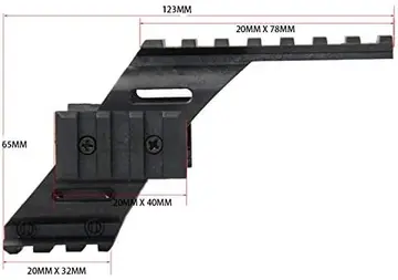 Tabanca İçin   Polimer Naylon  Fener, Lazer  Üst Ray  22mm