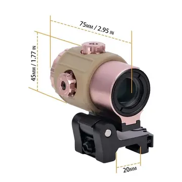 Nikula 558-g43 Xps2 Hedef İşaretleyici Red Dot - Holografik Nişangâh, 5x Büyütmeli Set Çöl Rengi