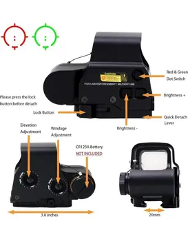 Nikula 558-g43 Xps2 Hedef İşaretleyici Red Dot - Holografik Nişangâh, 5x Büyütmeli Set-siyah