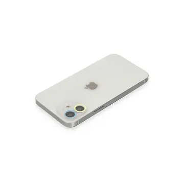İphone 12 Renkli Kamera Lens Koruma Cam - Sarı-mavi