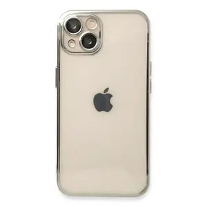 İphone 13 Kılıf Razer Lensli Silikon - Gümüş