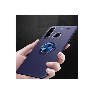 Huawei Y6p Kılıf Range Yüzüklü Silikon - Mavi