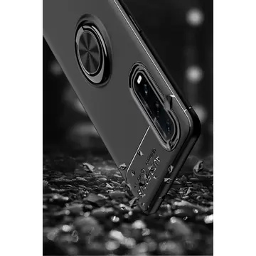 Oppo Find X2 Kılıf Range Yüzüklü Silikon - Siyah