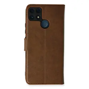 Realme C25 Kılıf Trend S Plus Kapaklı Kılıf - Taba